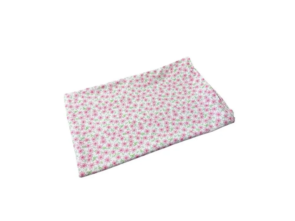 Lilly Pulitzer Discontinued Floral Flat Sheet Twin Size Cotton Pink White Green
